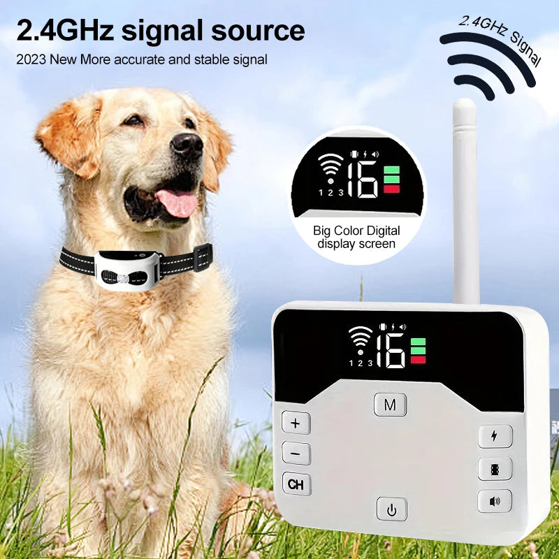 2-in-1 Wireless Dog Fence & Outdoor Training Collar