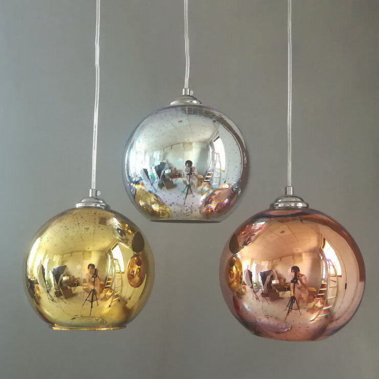 Modern Creative 3D Colorful Magical Glass 1-Light Dome Pendant Light lamp