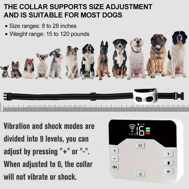 2-in-1 Wireless Dog Fence & Outdoor Training Collar