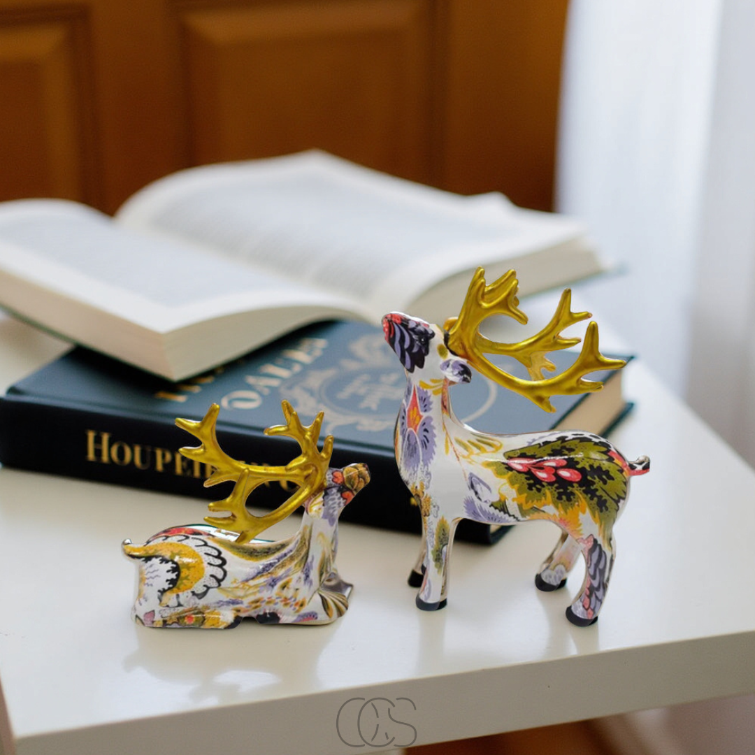 Opertsa - Abstract Deer Sculpture - Decorative Table Sculpture in Resin