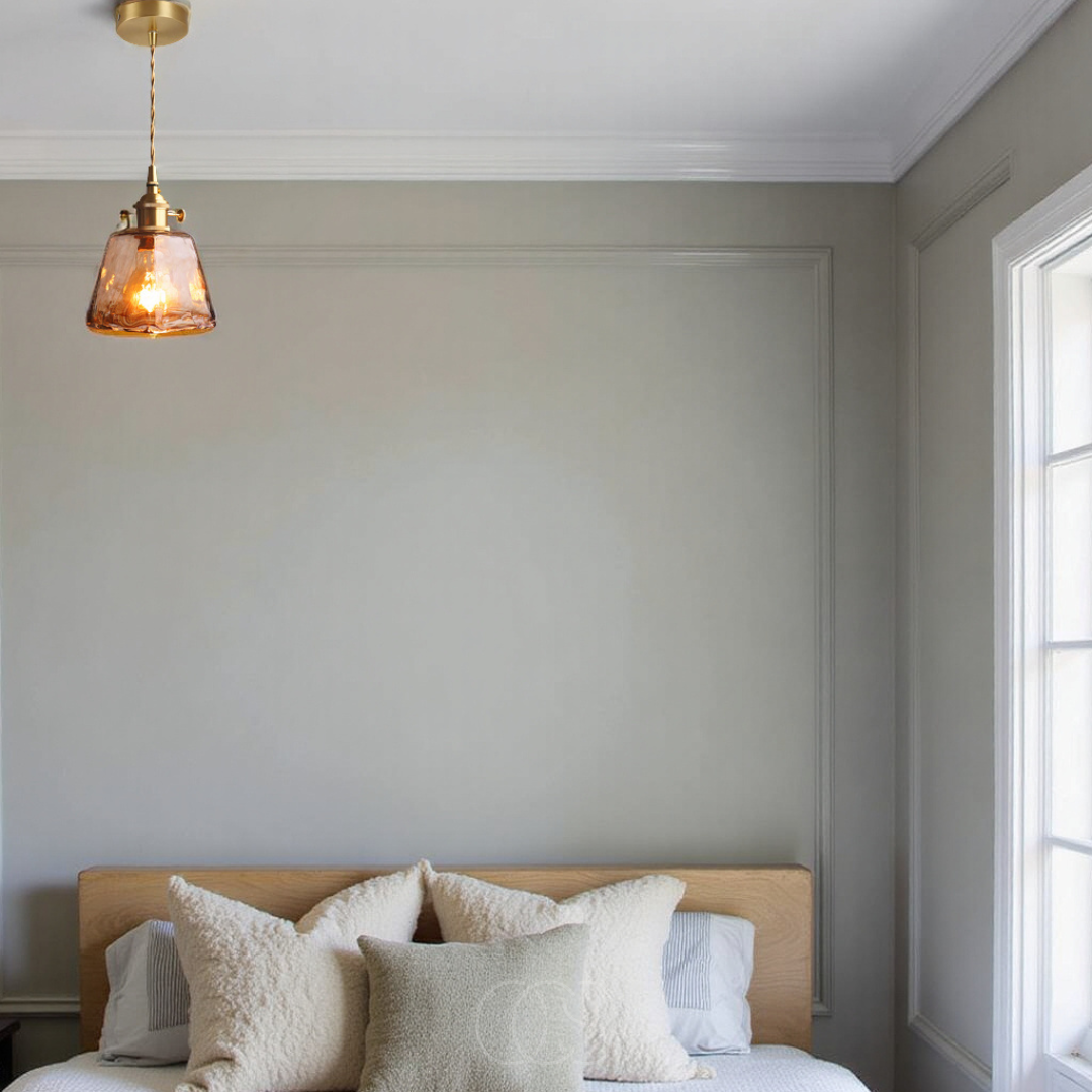 Opertsa - Amber Glass Pendant Lamp – Warm Light & Stylish Design
