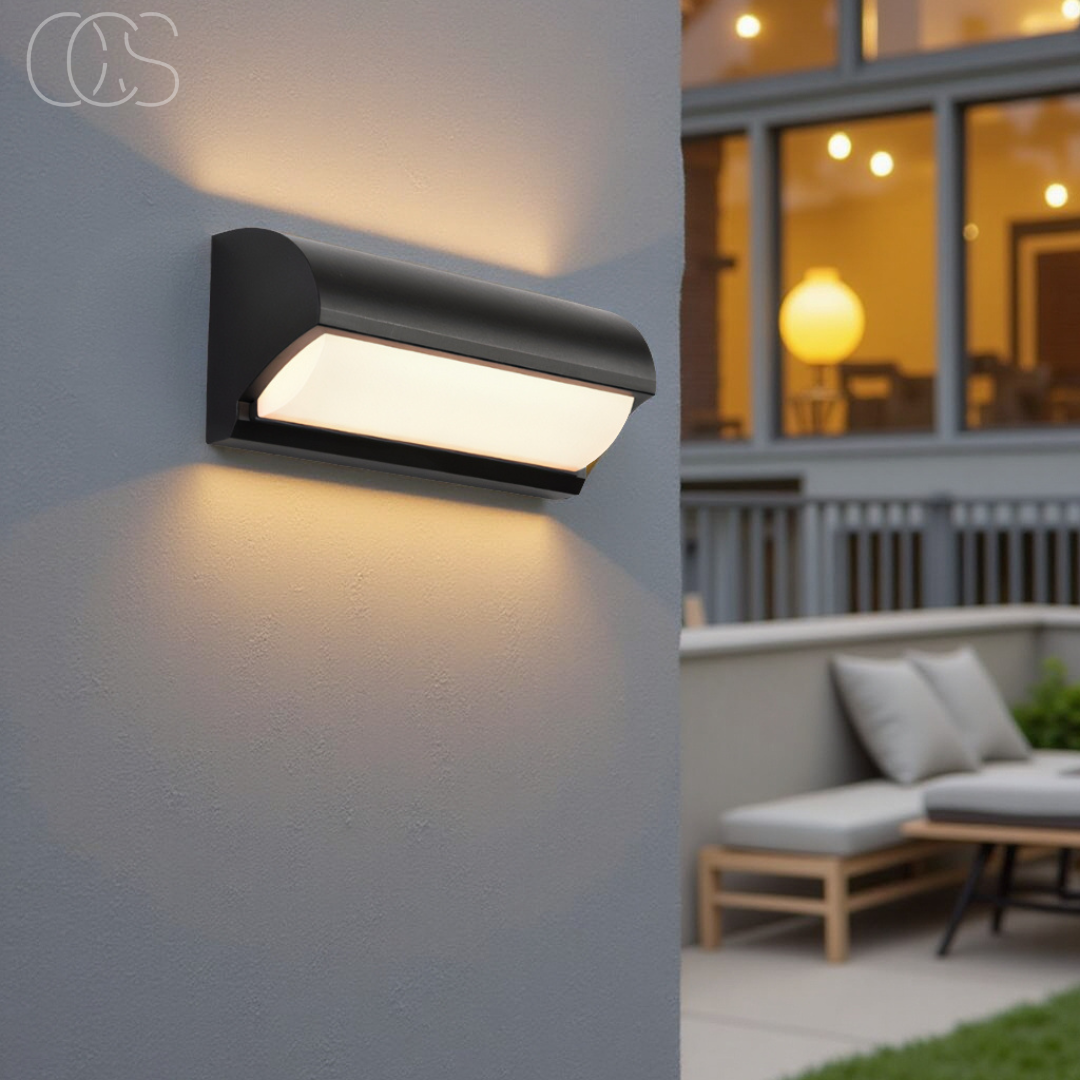 Opertsa - Black LED Outdoor Wall Light