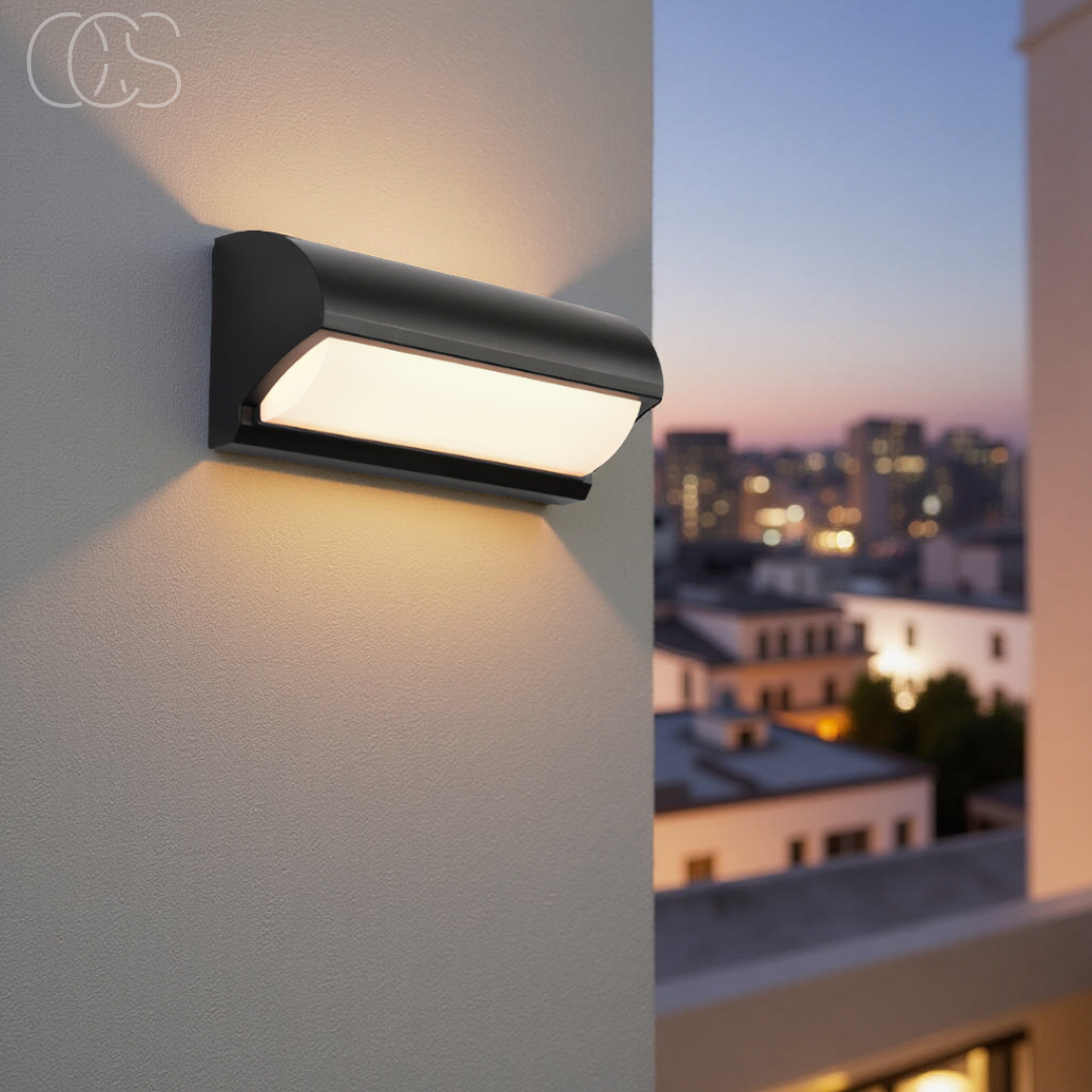 Opertsa - Black LED Outdoor Wall Light