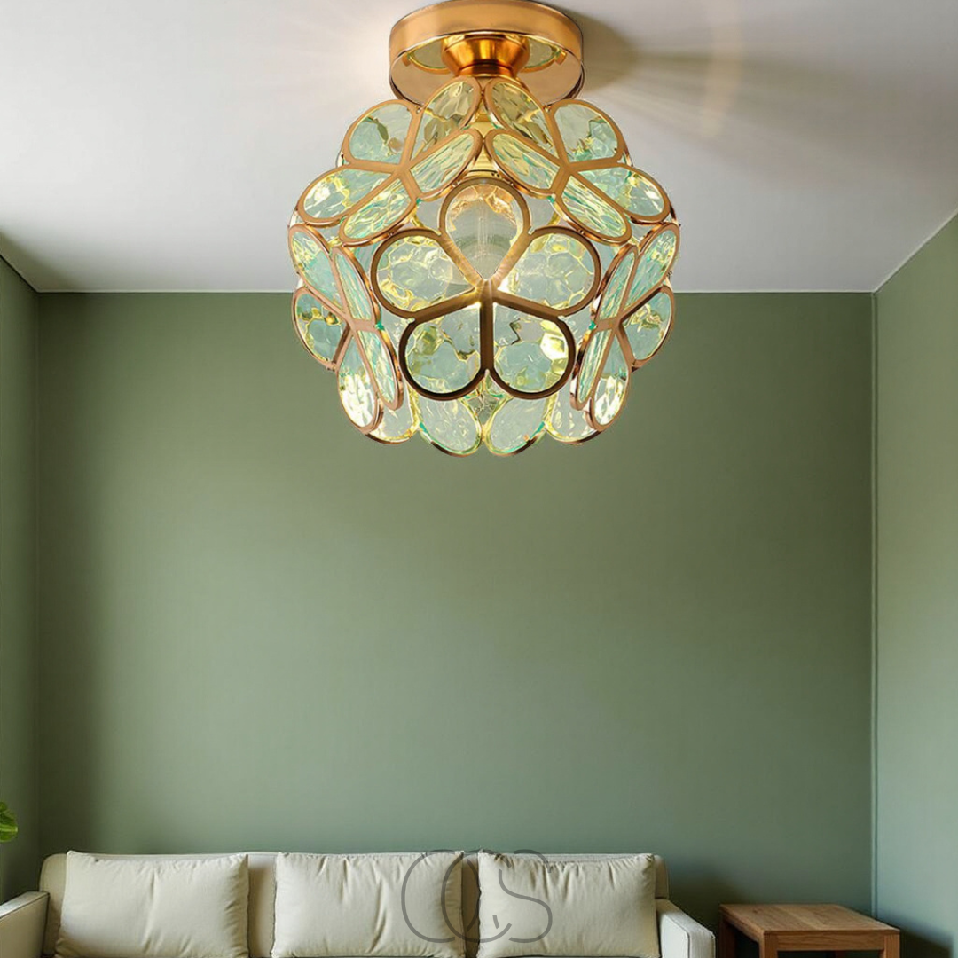 Opertsa - Design flower ceiling lamp - Iron & Glass