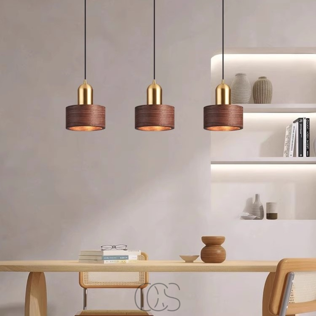 Opertsa - Design pendant lamp with gold accent