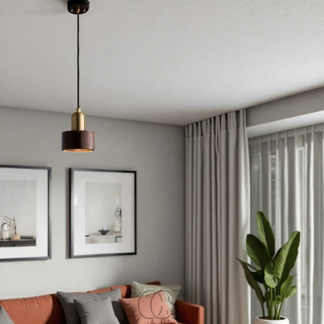 Opertsa - Design pendant lamp with gold accent