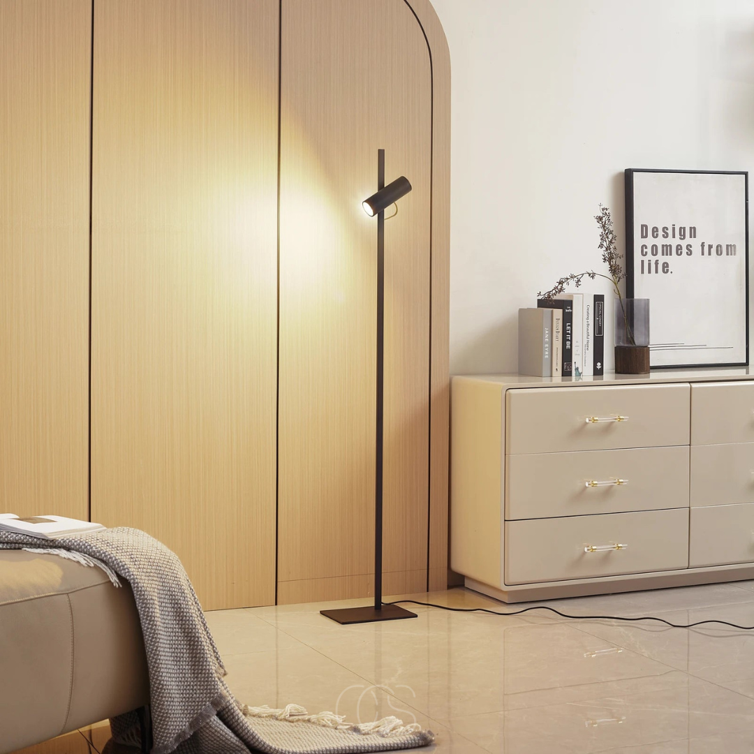 Opertsa - LED floor lamp with spotlight - reading lamp