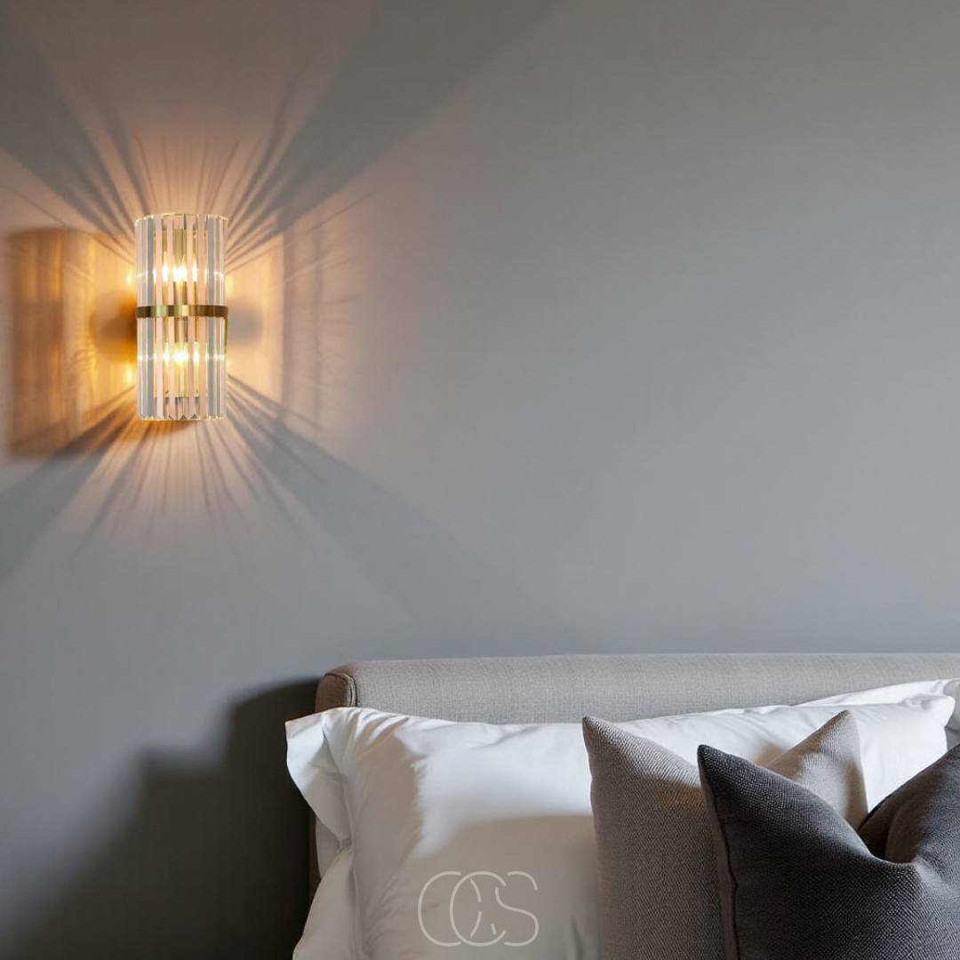 Opertsa - Luxury Crystal Wall Lamp - Stainless Steel & Crystal