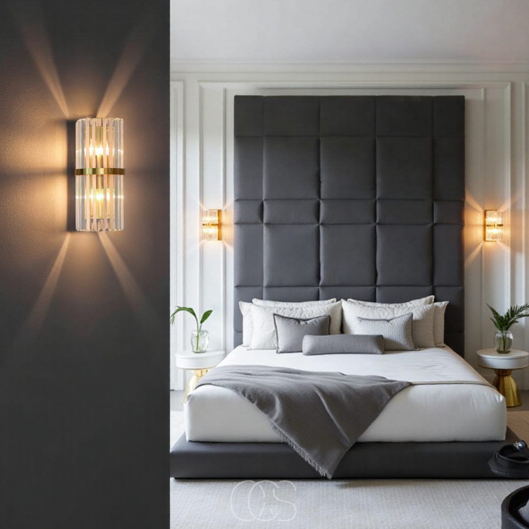 Opertsa - Luxury Crystal Wall Lamp - Stainless Steel & Crystal