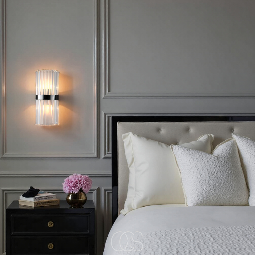 Opertsa - Luxury Crystal Wall Lamp - Stainless Steel & Crystal