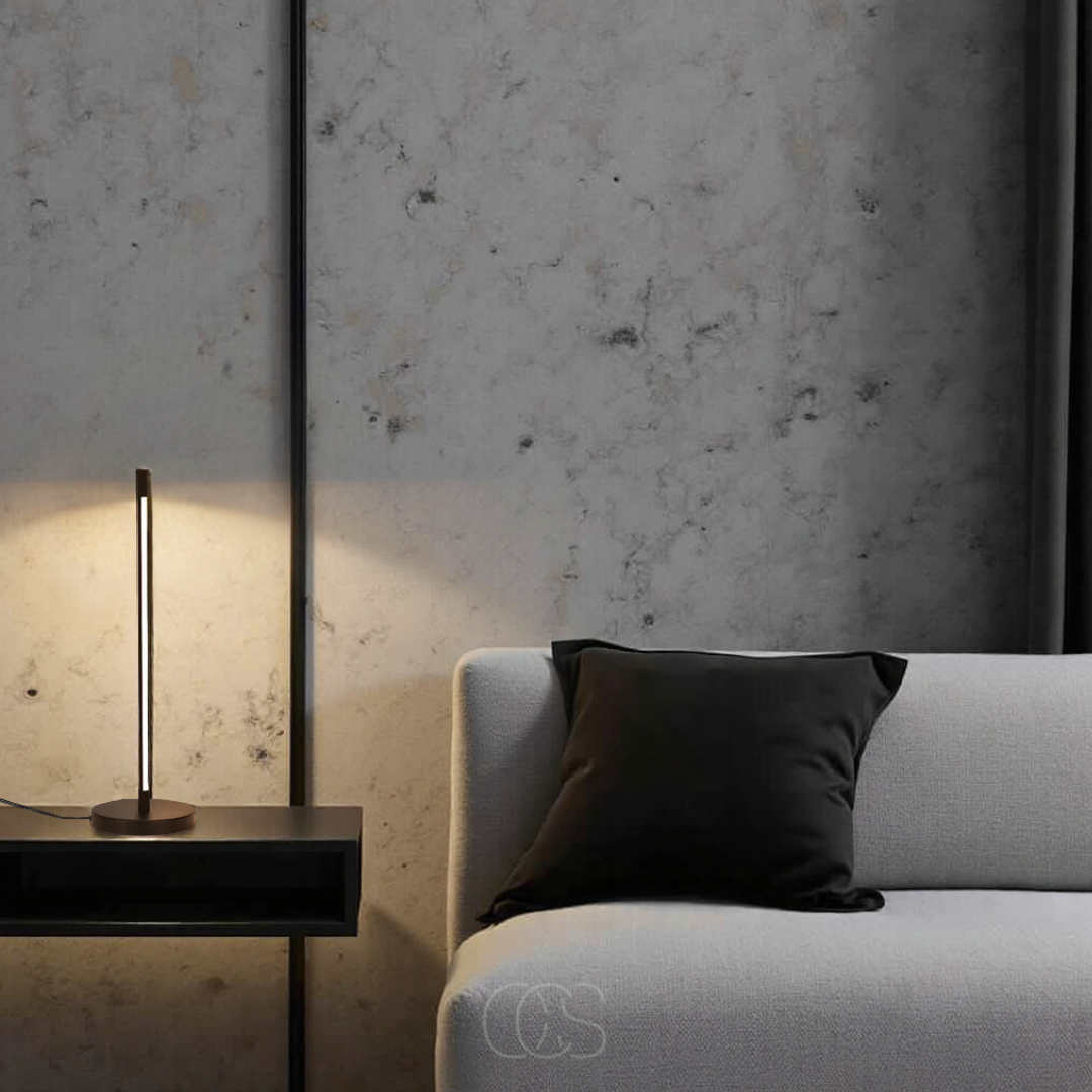 Opertsa - Minimalist LED Table Lamp - Modern Matte Black Aluminum