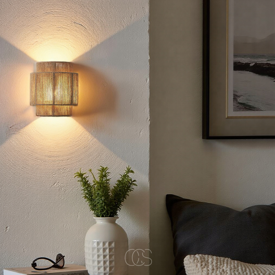 Opertsa - Rattan Boho Wall Lamp