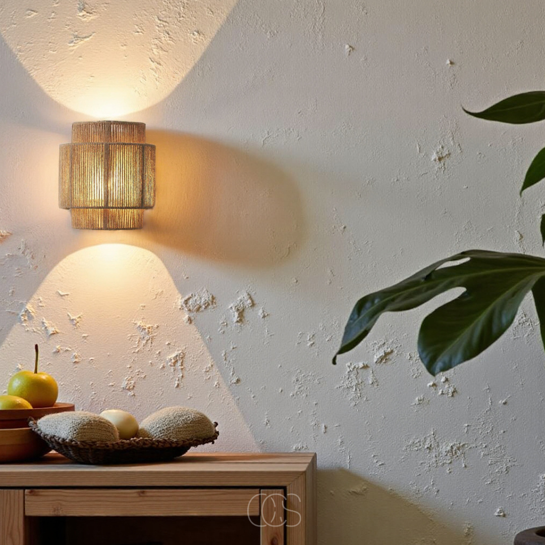 Opertsa - Rattan Boho Wall Lamp