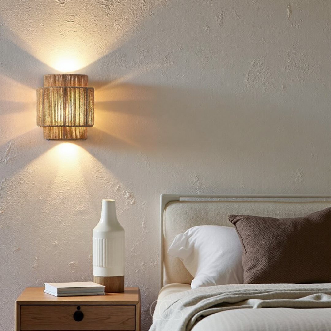 Opertsa - Rattan Boho Wall Lamp