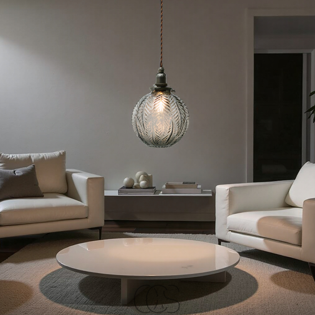 Opertsa - Round Pendant Lamp Glass - Smoke Color