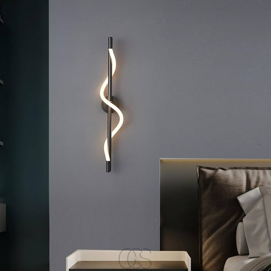 Opertsa - Slim LED wall lamp - Black aluminum