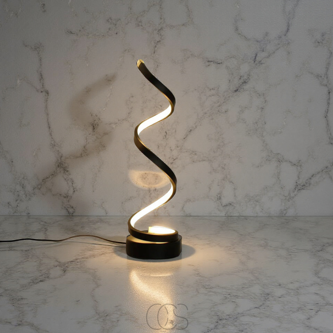 Opertsa - Spiral Lamp – modern design with 3 light colors & energy-efficient LED