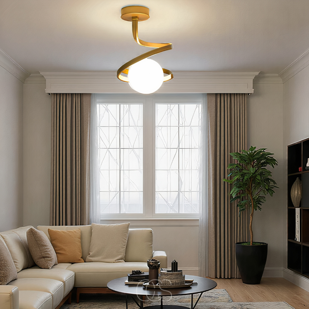 Opertsa - Spiral with Ball Ceiling Lamp – luxury in a playful design