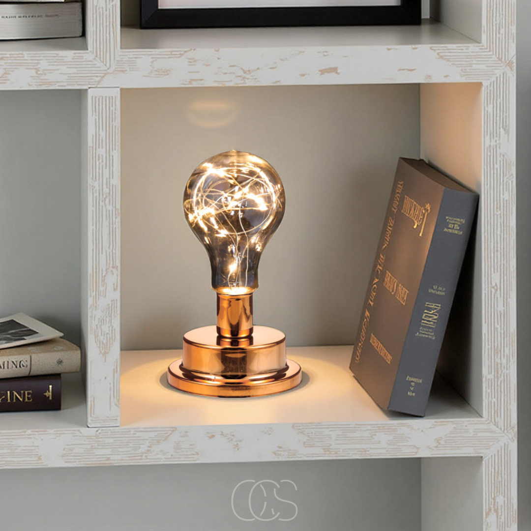 Opertsa - Table Lamp with Light Bulb - Vintage Industrial Design