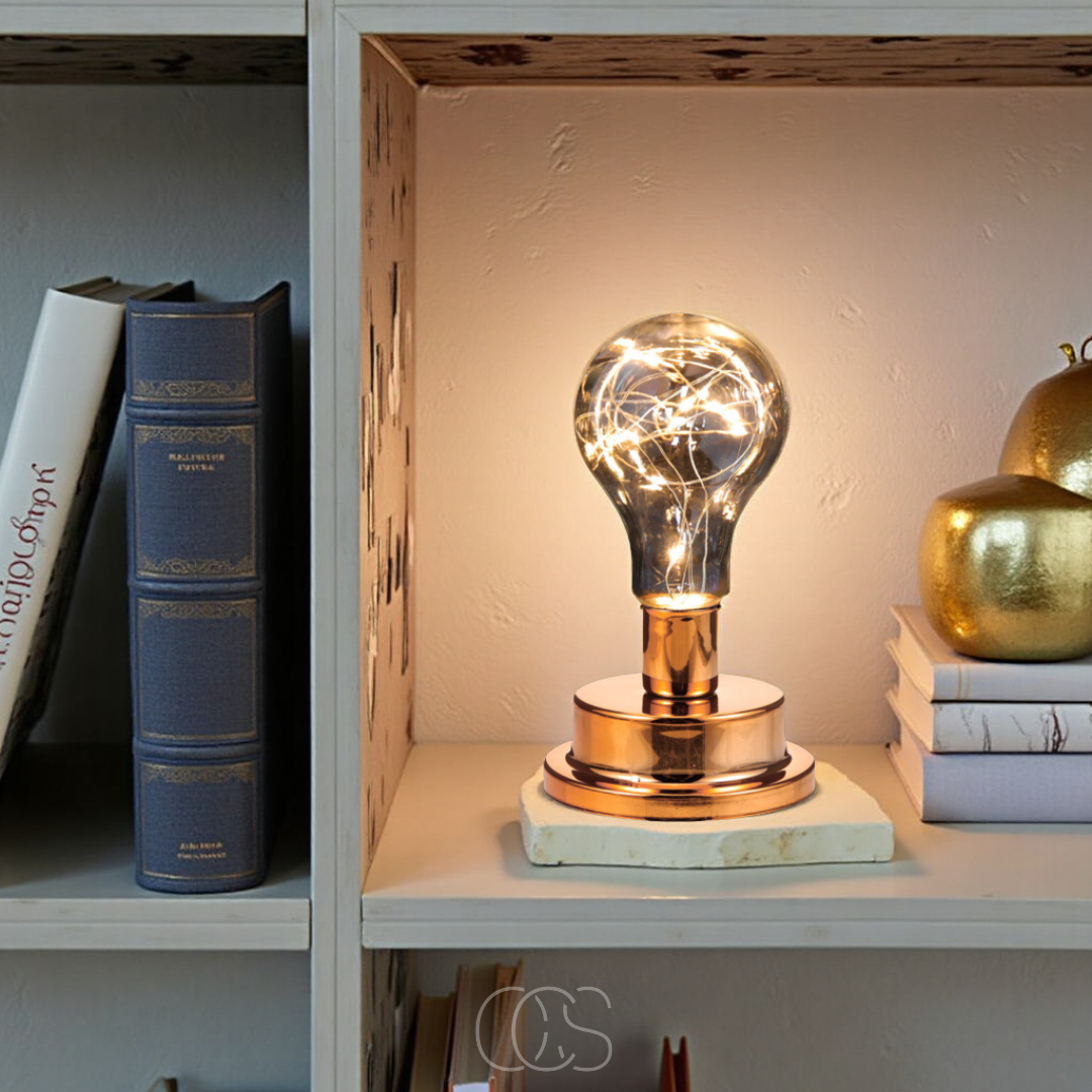 Opertsa - Table Lamp with Light Bulb - Vintage Industrial Design