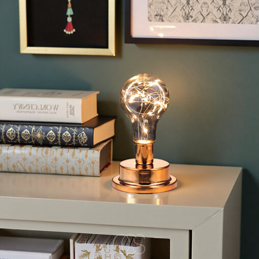 Opertsa - Table Lamp with Light Bulb - Vintage Industrial Design