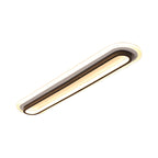 Lámpara de techo ovalada LED negra/blanca con difusor acrílico