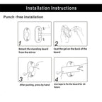 Espejo de aumento LED recargable dorado para maquillaje y baño