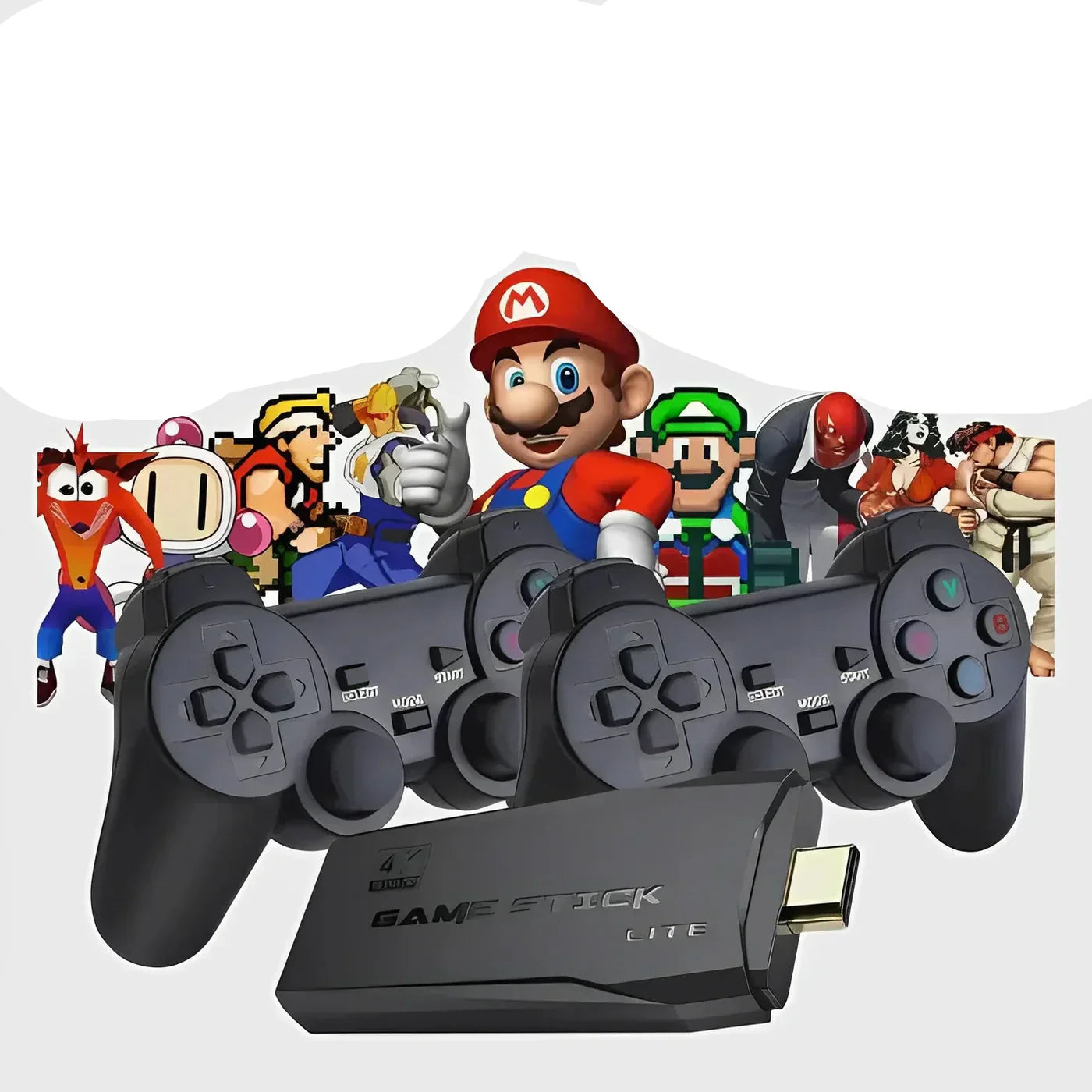 PixelDrive 64gb: Original with 2 controllers - Over 20.000 games from Mario to Pokémon