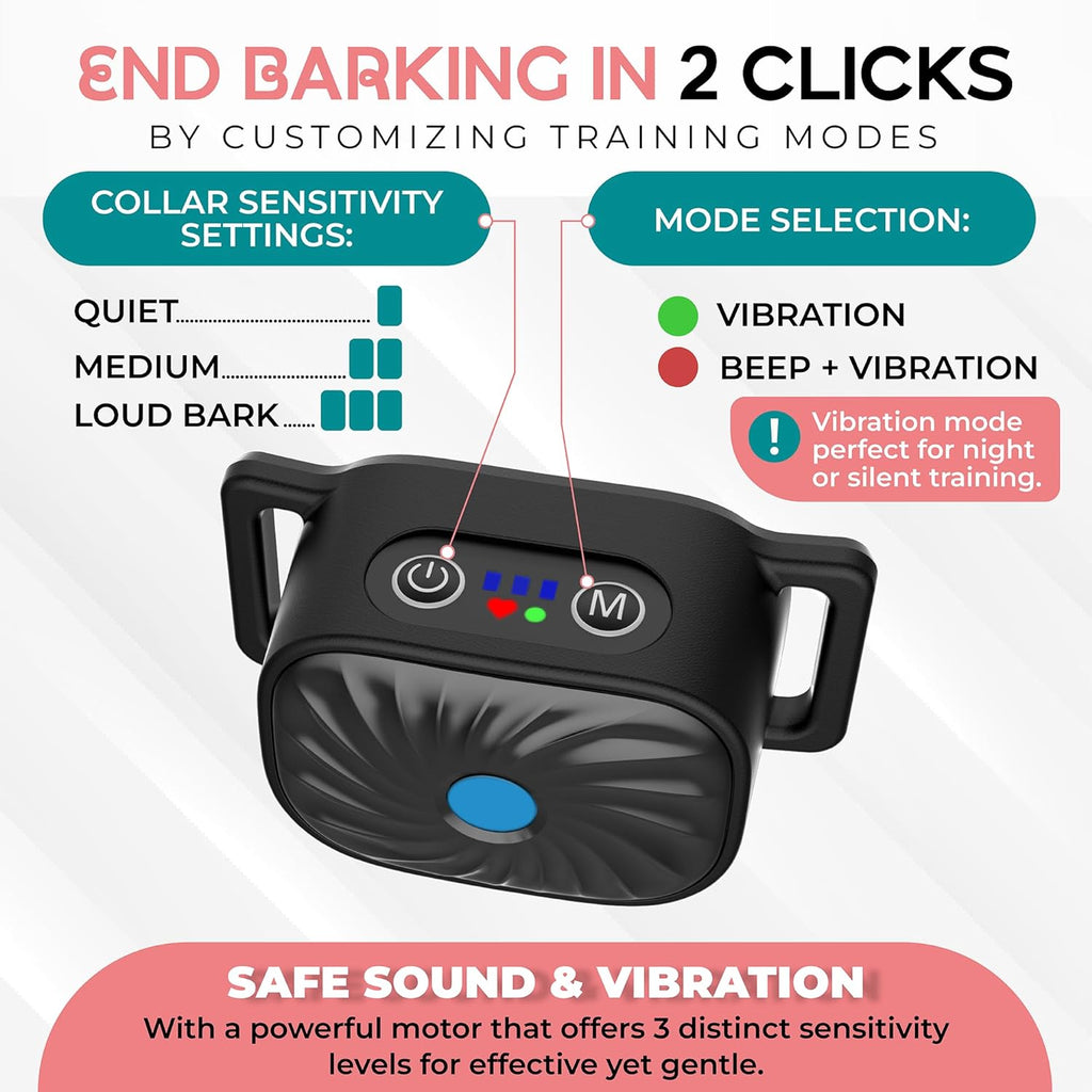 CANINECARE - BarkEase Anti-Bark Collar | For Small Dogs