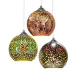 Modern Creative 3D Colorful Magical Glass 1-Light Dome Pendant Light lamp