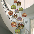 Modern Creative 3D Colorful Magical Glass 1-Light Dome Pendant Light lamp