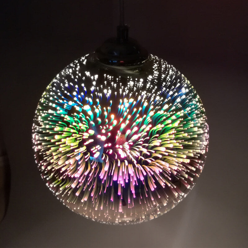 Modern Creative 3D Colorful Magical Glass 1-Light Dome Pendant Light lamp