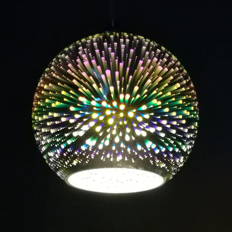 Modern Creative 3D Colorful Magical Glass 1-Light Dome Pendant Light lamp