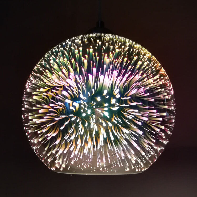 Modern Creative 3D Colorful Magical Glass 1-Light Dome Pendant Light lamp