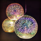 Modern Creative 3D Colorful Magical Glass 1-Light Dome Pendant Light lamp