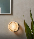 TML Ripple Modern Wall Sconce – IP65 Rated, Tempered Glass Shade, Indoor Wall Light with Touch Switch (E14 Bulb Included)