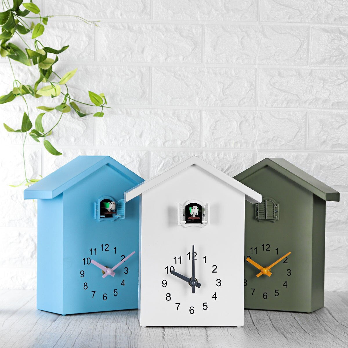 Classic Cuckoo Clock with Playful Sound – Traditional Decor in Blue, White, and Green
