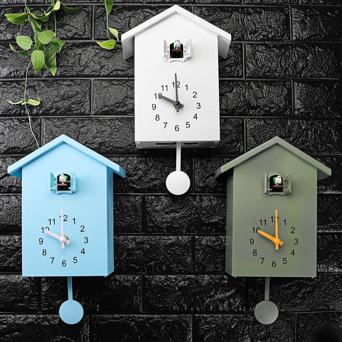 Classic Cuckoo Clock with Playful Sound – Traditional Decor in Blue, White, and Green