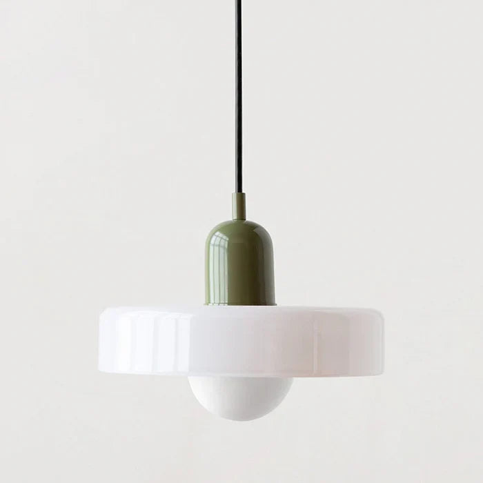 Colorful Glass Pendant Light with Adjustable Height – Modern Ceiling Fixture for Dining and Living Spaces