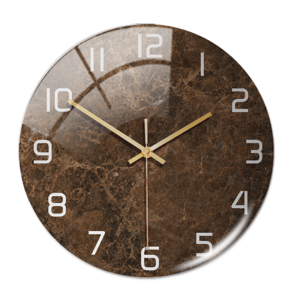 Colorful Marble Print Wall Clock with Silent Quartz Movement – 30 cm Diameter