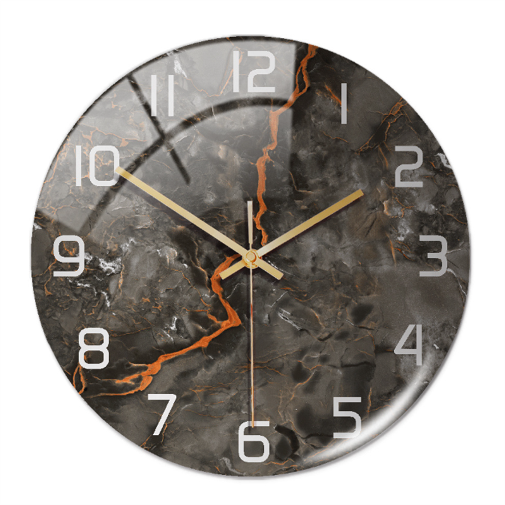 Colorful Marble Print Wall Clock with Silent Quartz Movement – 30 cm Diameter