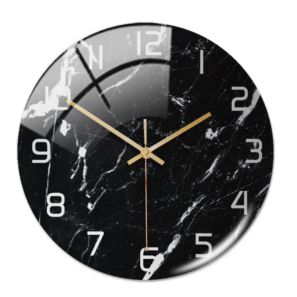 Colorful Marble Print Wall Clock with Silent Quartz Movement – 30 cm Diameter