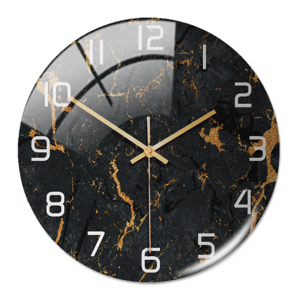 Colorful Marble Print Wall Clock with Silent Quartz Movement – 30 cm Diameter