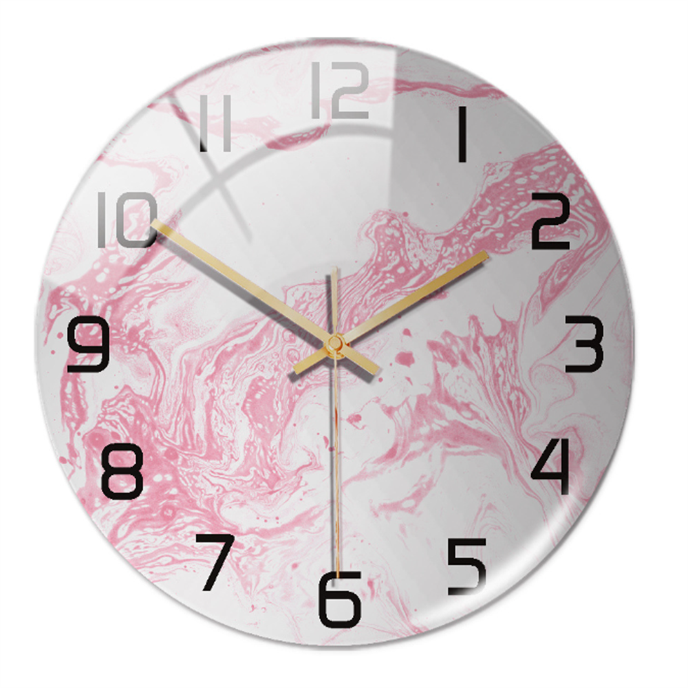 Colorful Marble Print Wall Clock with Silent Quartz Movement – 30 cm Diameter