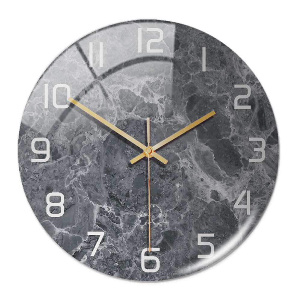 Colorful Marble Print Wall Clock with Silent Quartz Movement – 30 cm Diameter