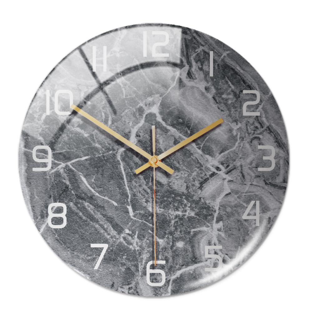 Colorful Marble Print Wall Clock with Silent Quartz Movement – 30 cm Diameter