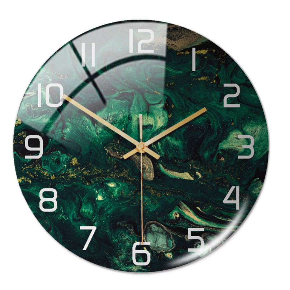 Colorful Marble Print Wall Clock with Silent Quartz Movement – 30 cm Diameter