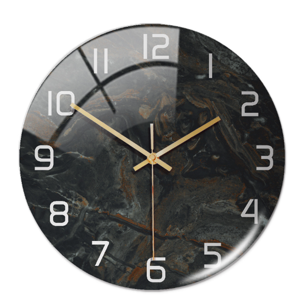 Colorful Marble Print Wall Clock with Silent Quartz Movement – 30 cm Diameter