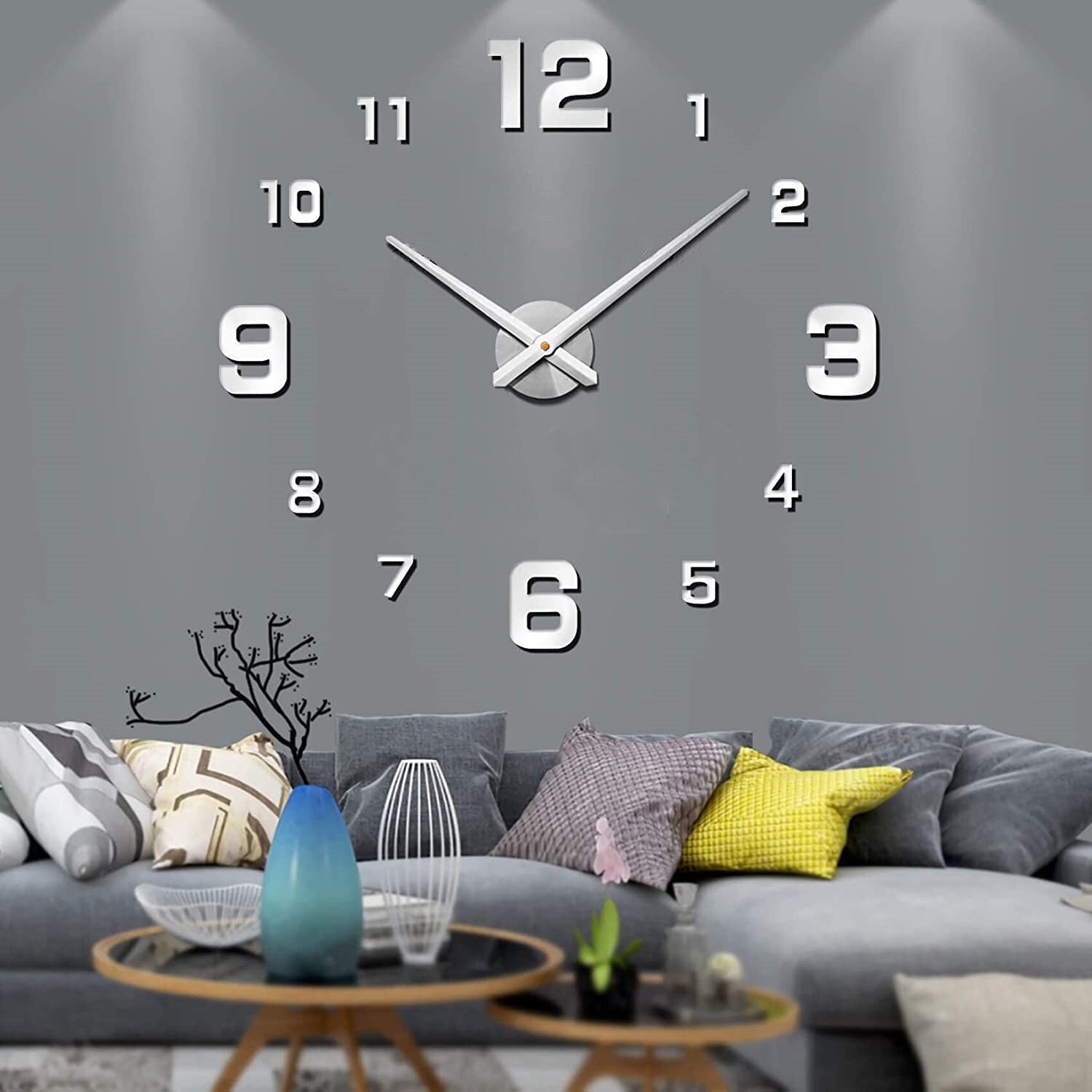 Customizable Large Wall Clock with Silent Quartz Movement – Modern Decorative Timepiece
