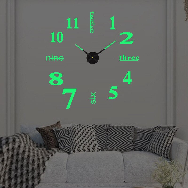Customizable Large Wall Clock with Silent Quartz Movement – Modern Decorative Timepiece
